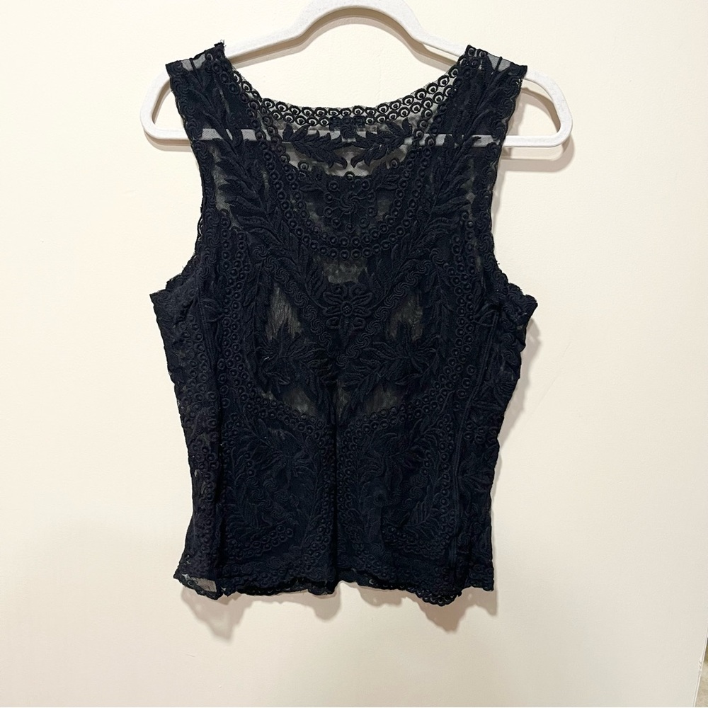 Express Black Lace Tank Top - Picture 3 of 4